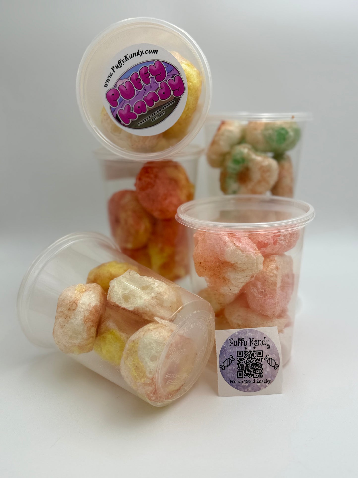 Flavored Gummy Rings dipped in Chamoy - Freeze Dried